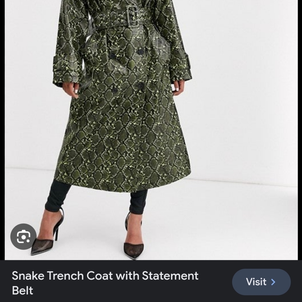 Green Snakeskin Rain Coat